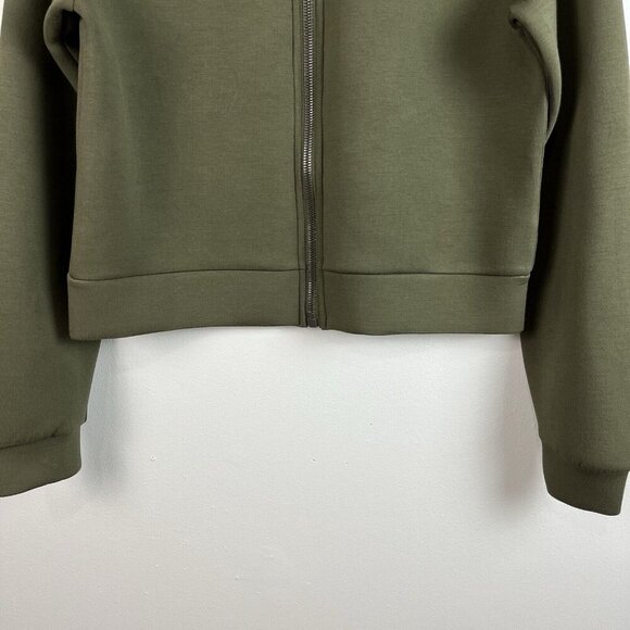 Truth By Republic Solid Scuba Jacket Womens M Olive Green Full Zip Casual - Picture 5 of 14
